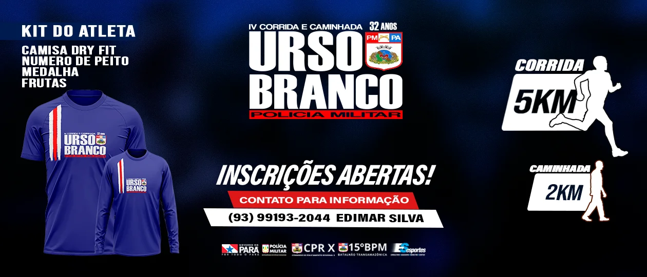 4ª Corrida e  Caminhada Urso Branco 15º BPM