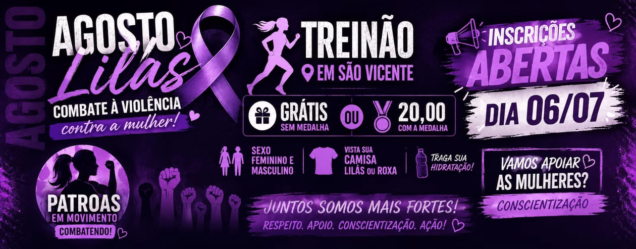 TREINÃO - AGOSTO LILÁS 